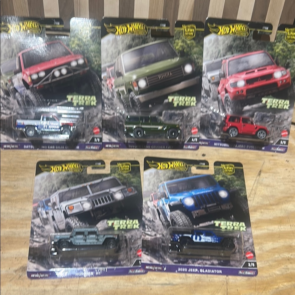 HOT WHEELS PREMIUM TERRA TREK 5 of 5 COMPLETE COLLECTION